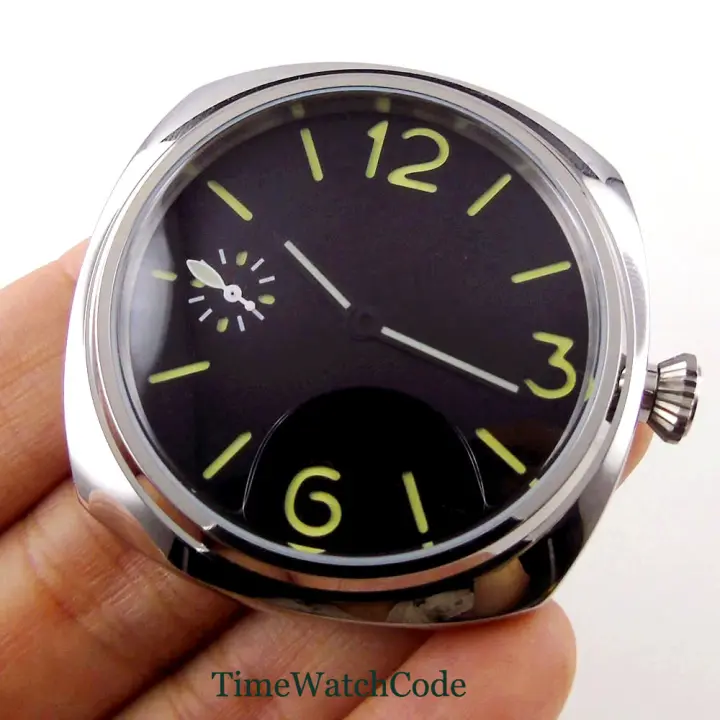 316L Sterile Watch Case 45mm Lume Hands Sandwich Dial Fit ETA 6497