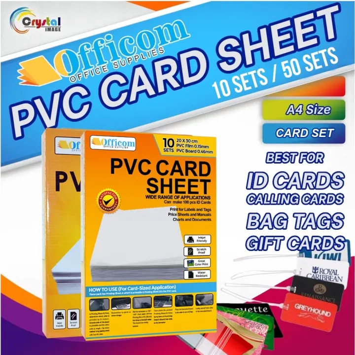 Officom Pvc Id Card Sheet A Sets Sets Making Card Gift Cards