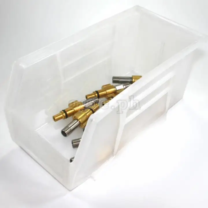 Clear Stackable Storage Bin Medium ( 5.5 x 11 x 4.9 inches )