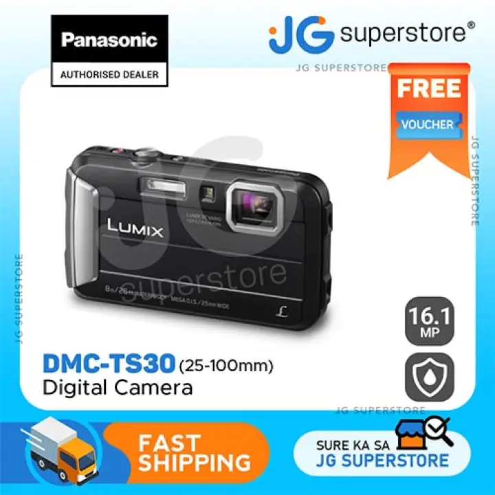 Panasonic Lumix DMC-TS30 Digital Waterproof Camera 4x Optical Zoom 25-100mm DC Vario Lens | JG Superstore