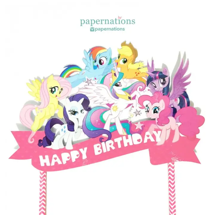 Little Pony Happy Birthday Cake Topper Lazada Ph
