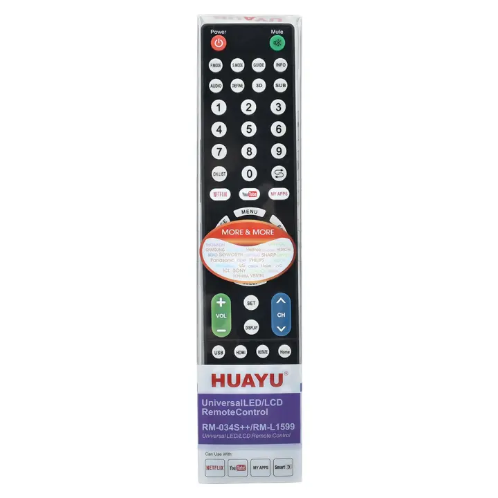 New  for PRESTIZ TV HUAYU Replacement PRESTIZ RM-034S + RM-L1599 Huayu Universal remote control for Chin LED LCD