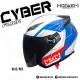 Mookem Helmet -  Flair - Cyber- Half Face Dual Visor. 