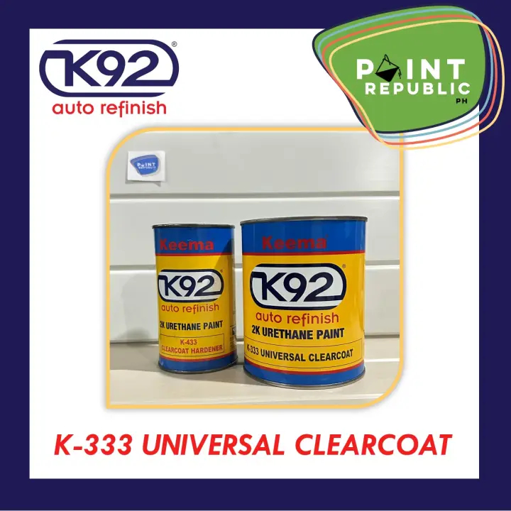 Keema K92 Auto Refinish 2K Urethane Paint K-333 Universal Clear Coat and K-433 Hardener