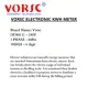 VORSC  ELECTRICAL SUB-METER ELECTRIC METER SINGLE PHASE ELECTRIC METER DIGITAL ELECTRONIC METER. 