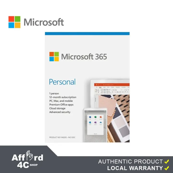 Microsoft 365 Personal Mac Win English Subscription Apac Em 1 License Medialess Emerging Market 1 Year P6 Lazada Ph