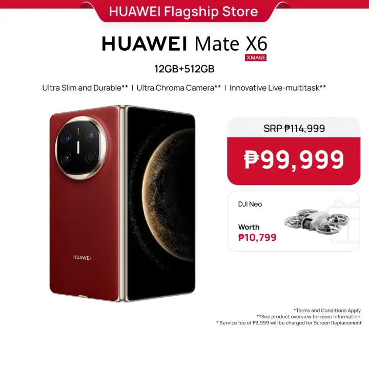HUAWEI Mate X6 Smartphone | Ultra Slim and Durable | Ultra Chroma Camera | Innovative Live-multitask