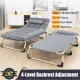 Folding Camping Bed Cot Portable Folding Sleeping Cots with Mattress for Adults Kids Double Layer Oxford Adjustable Chaise Recliner w/Pillow Outdoor Travel Camp Cots for Beach Camping Home and Office Nap. 