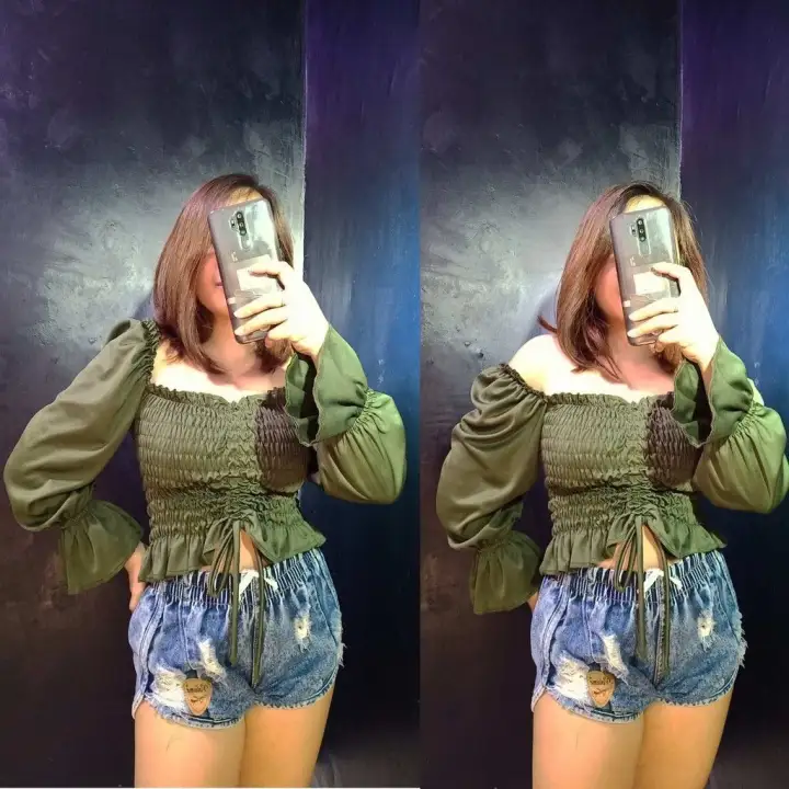 green crop top outfit