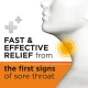 Strepsils Orange with Vitamin-C Medicine Lozenges Pack of 8s for Sore Throat and Itchy Throat. 