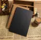 Miss.J Spiral Notebook Kraft And Black Cover Drwing Notebook A5 And A6. 