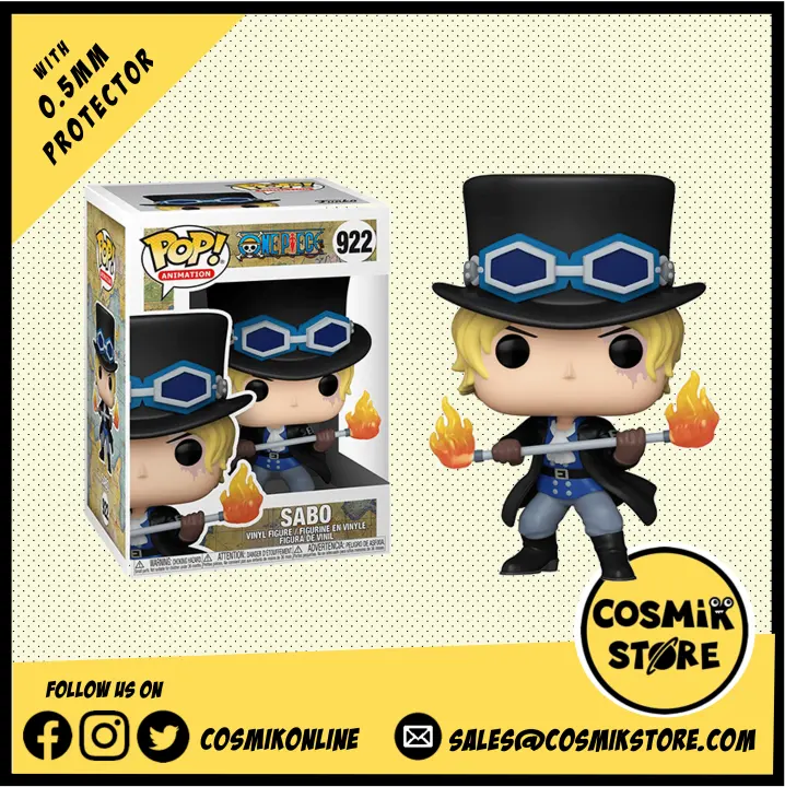 Funko Pop! Animation - One Piece: Sabo No.922 Vinyl Figure w/ Protector (Cosmik Store)