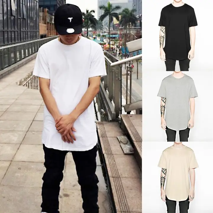high quality】Mens Long T- Shirt 