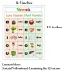 Laminated Chart Vowels, Educational chart for kids (size 8.5 x 11 inches)| Learning Material. 
