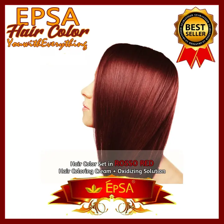 Authentic Epsa Rosso Red Hair Color Set 8 45 Lazada Ph