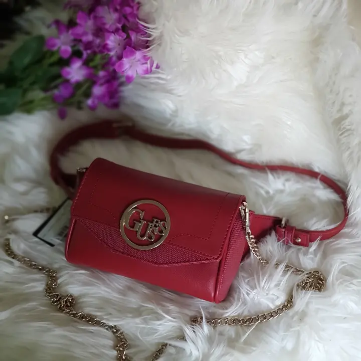 Red Guess Aldona Convertible Belt Bag Lazada Ph
