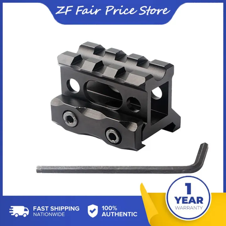 3-Slot Raised Guide Rail 20 to 20mm Elevated Bracket Tactical Mount Scope Rise Mount Red Dot Sight Mount Fits 20mm Rail