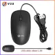 V2S MS102 Wired Gaming Mouse Black Office Gaming Wired RGB Lightweight Design Mouse. 