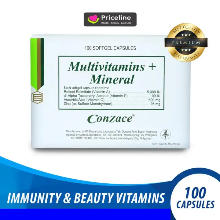 Conzace Multivitamins+Mineral Softgel Cap 100 | Lazada PH