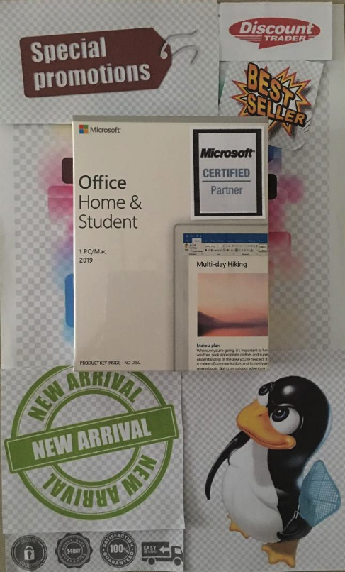microsoft office home and student 2019 product key card