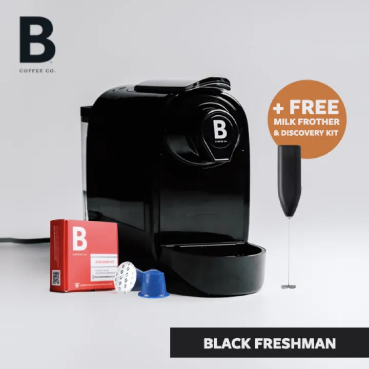B Coffee Co Freshman Capsule Coffee Machine With Free Nespresso Compatible Capsules Discovery Kit Milk Frother Lazada Ph