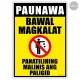 Bawal Magkalat - Laminated Signage - A4 / A3 Size. 
