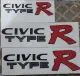 Civic Type R Sticker Set. 