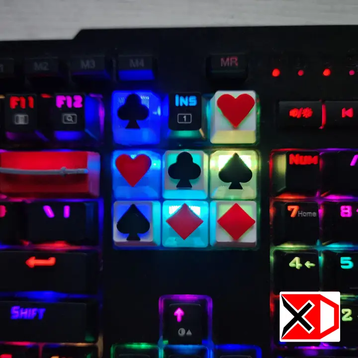 Cards Artisan Keycaps for mechanical keyboard - Diamond Heart Clover Spade