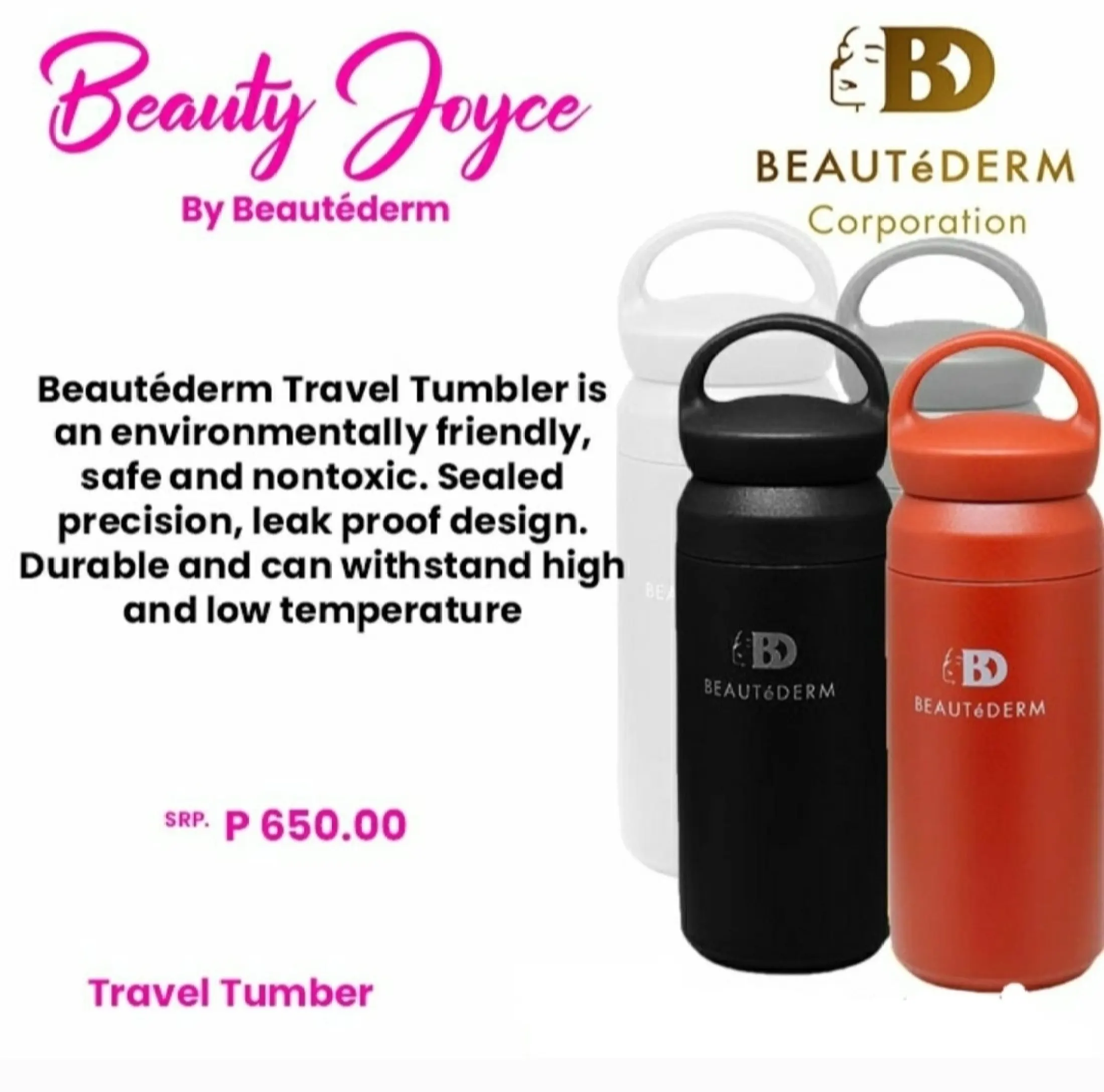 Beautederm Travel Tumbler Beautederm Lazada Ph