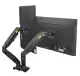 [CLEARANCE] North Bayou NB F160 Dual Monitor Heavy Duty Desk Mount Stand (17" - 27" Screens) with Full Motion Swivel Computer Double Arm with USB Port for Charging | JG Superstore. 