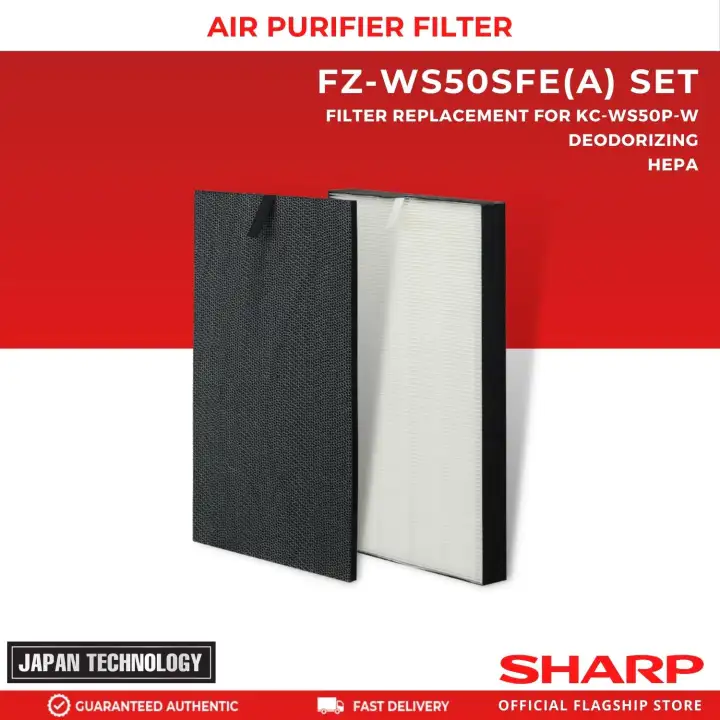 Filter For SHARP KC-WS50P-W Air Purifier FZ-WS50SFE(A) SET HEPA and Deodorizing Filter Set