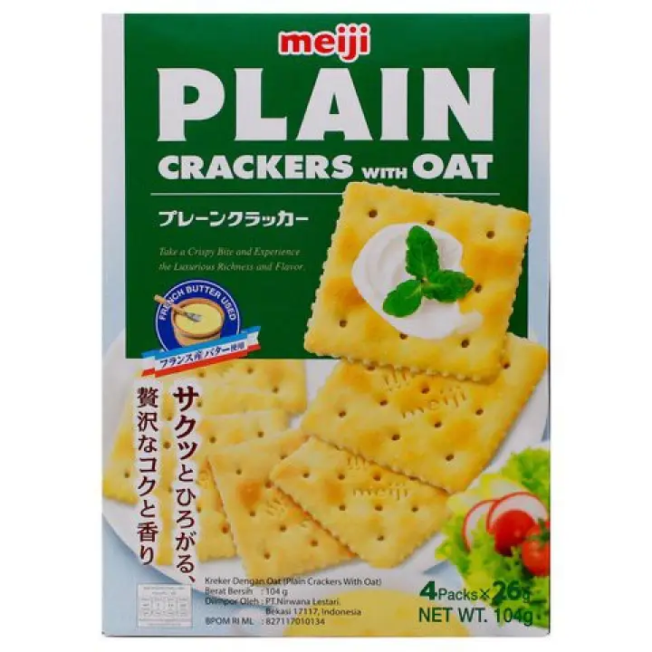 Meiji Plain Crackers With Oats 104g 26x4g Japan Lazada Ph