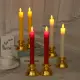 [FREE BATTERY] Led Flameless Candles Flickering Battery Operated Pillar Candles Realistic Flame Light Desk Lamp. 
