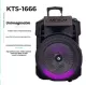KTS-1666 15 inches Subwoofer Portable Wireless Karaoke Bluetooth Speaker with Wireless Mic. 