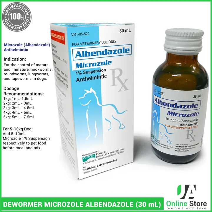 Microzole Albendazole Anthelmintic Dewormer 30ml Dewormer For Dogs And Cats Lazada Ph
