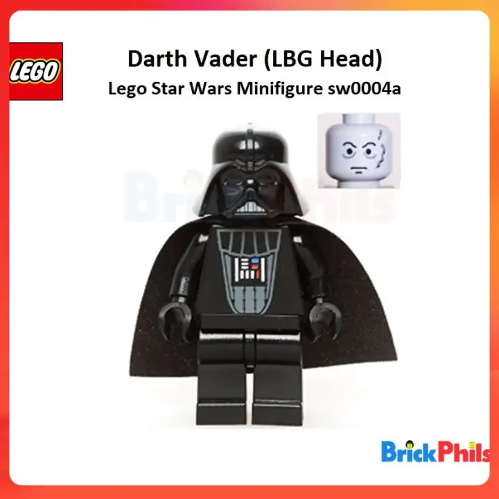Lego StarWars Minifigure sw0004a Darth Vader (LBG Head)