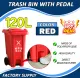 Trash Bin with Pedal 30L/50L/100L/120L/240L Trash Bin Durable and High Quality, Trash Can, Garbage Bin for Kitchen Indoor and Outdoor Use. 