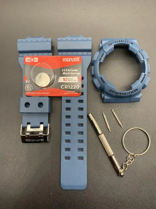 Gshock Straps and Bezel OEM- MATTE BLUE WITH CR1220