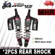 Yamaha Aerox 155 v1 v2 / NMAX V1 V2 Rear shock  absorber 2pcs with Baso style Silver Spring With Red and Black  305mm 330mm MHR brand Baso. 
