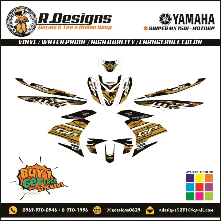 Yamaha Sniper Mx 150 Body Decals Sticker Gp Edition Lazada Ph