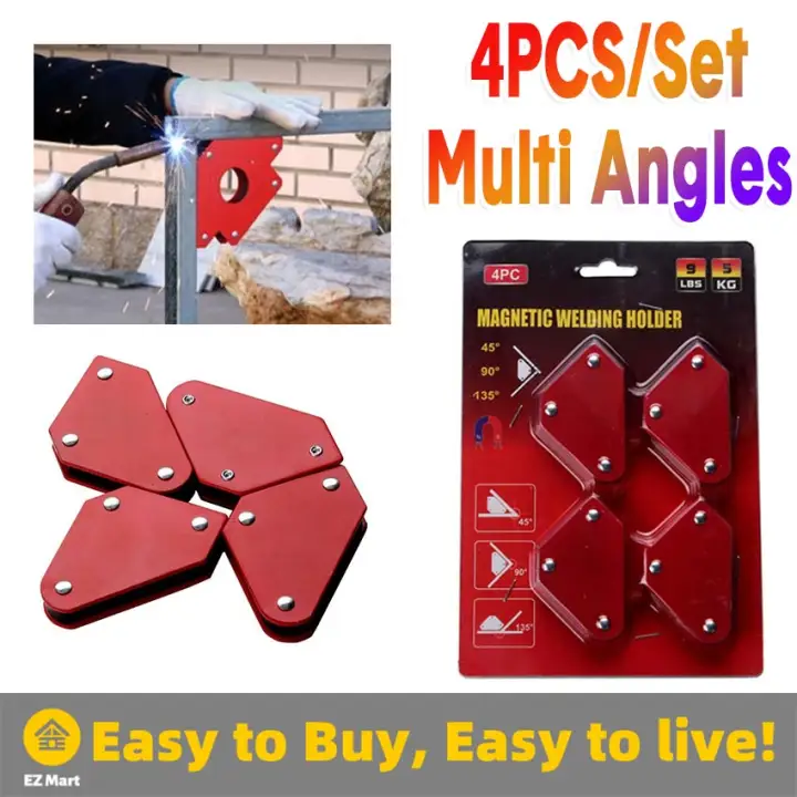 4pcs 9LB Angle Soldering Locator Magnetic Magnet Corner Arrows  Welding Tool Kit 