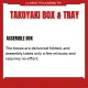 25pcs Takoyaki Box and Tray for 4 pcs Takoyaki | Take Out Box |  Inside Laminated White. 