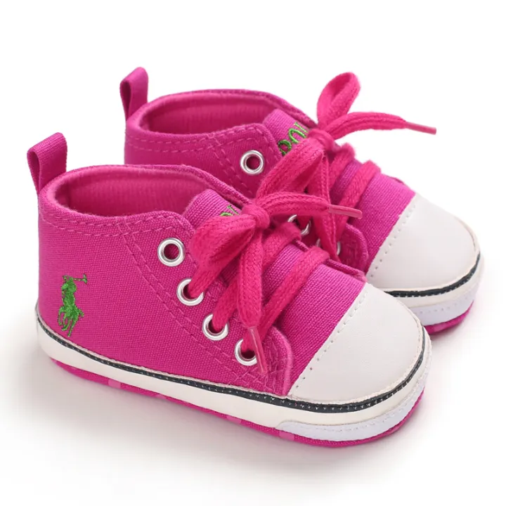 Walker Infant Baby Toddler Princess Soft Sole Shoes Canvas Floral Stripe Shoes