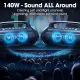 W-KING D10 Portable Loud Bluetooth Speakers with Subwoofer 70W Waterproof Party Outdoor Speakers Bluetooth Wireless Deep Bass/Hi-Fi/Dynamic Light/Mic Port/42H Play/EQ/DSP/Power Bank/TF/AUX/Large Speaker. 