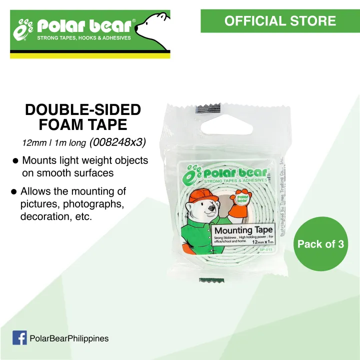 Polar Bear Double Sided Foam Tape 12mm X 1m Sp015 Pack Of 3 Lazada Ph