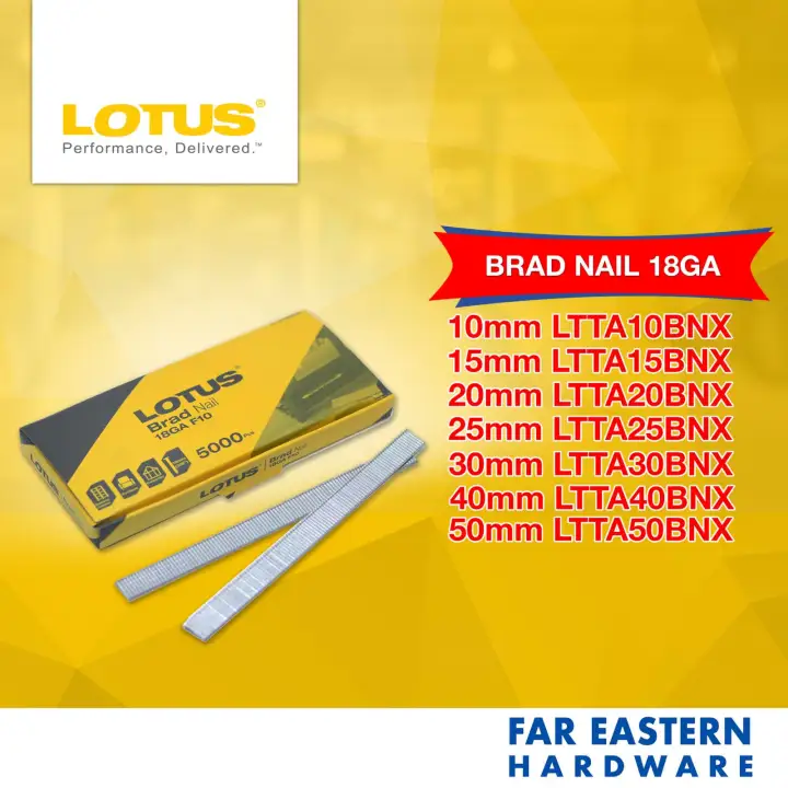 LOTUS Brad Nail 18GA F10 F15 F20 F25 F30 F40 F50 Nails LTAC
