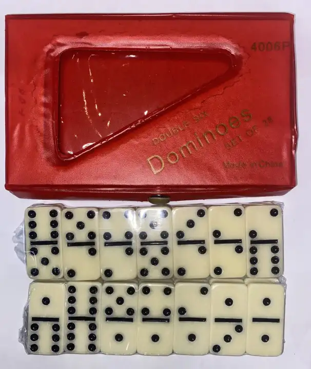 Dominoes Six Dominoes Set of 28 Ivory Domino Set Educational Toys Classic Numbers Table Game Toy