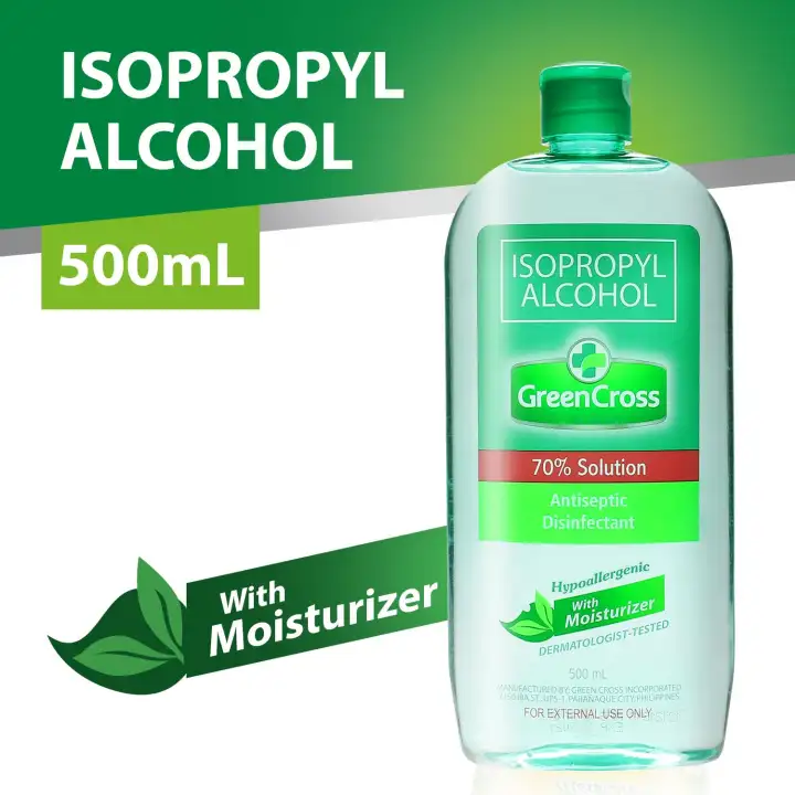 Green Cross Isopropyl Alcohol With Moisturizer 70 Solution 500 Ml Lazada Ph