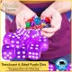 7pcs (Bundle Pack) 6-Sided Purple Dice, White Dots Rounded Corner Dice for Games and Entertainment. 