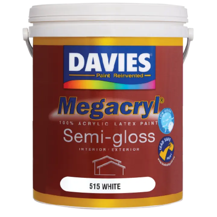 Davies Megacryl Semi Gloss Acrylic Latex Paint 4 Liters White 515 Lazada Ph - Davies Megacryl Latex Paint Colors